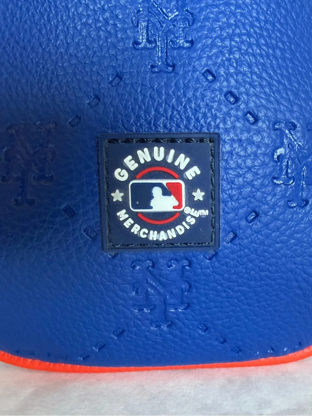 New York Mets MLB Montana West Leather Crossbody Bag Blue Orange